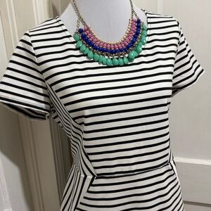 Like New! Xhilaration Black and White Striped Shift Dress